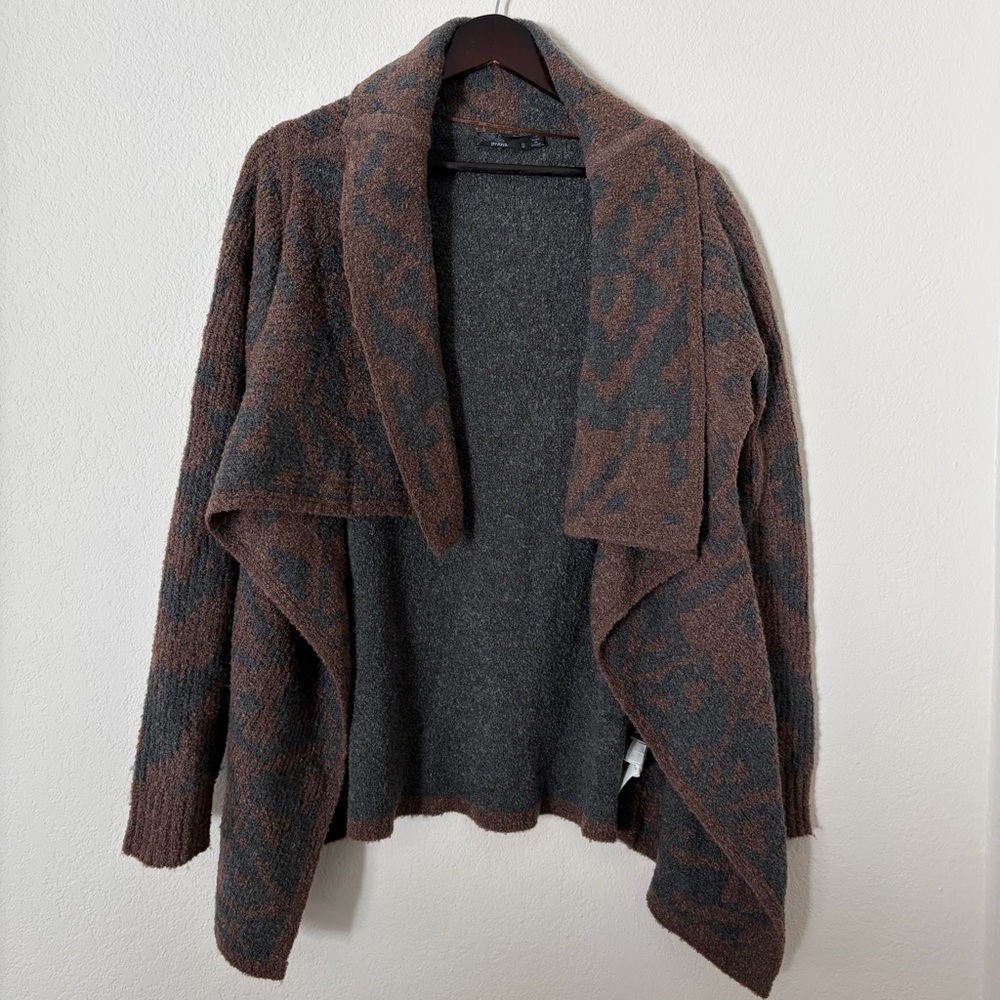 prAna Women’s Alberta Reversible Sweater – Weathered Wood, Size Small